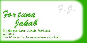 fortuna jakab business card